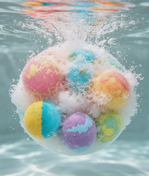 OceAura Luxe Badzout Set - 6x Ontspannende Bath Bombs met Lily, Rose & Rosemary - Huidverbeterend & Hydraterend