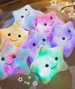 Glow-in-the-dark Ster Pluche Kussen - Zacht Verlicht Speelgoed voor Kinderen & Decoratie