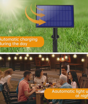 Waterproof Solar Kerstverlichting Slinger met RGB Kleuren en Shatterproof E27 S14 Lampjes - Ideaal voor Buitenfeesten