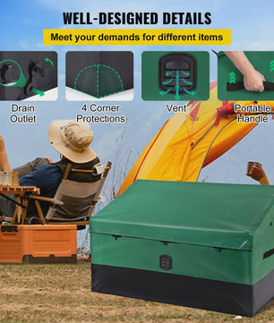 Waterdichte Outdoor Opbergbox 100 Gallon - PE Tarpaulin & Verzinkt Frame