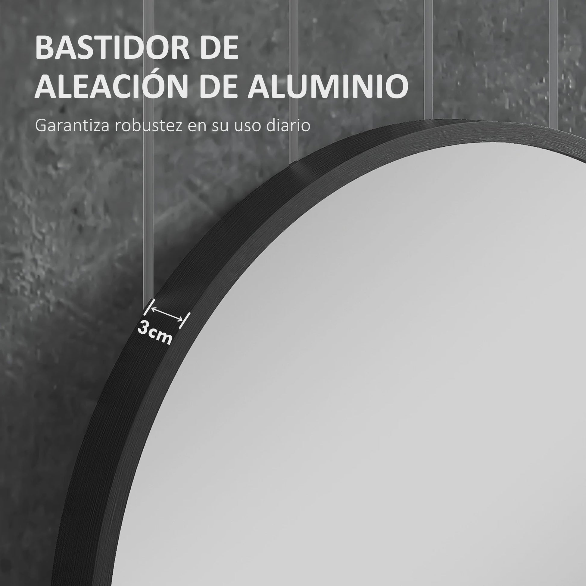 Gouden Ovalen Wandspiegel met Aluminium Frame - Decoratief en Veelzijdig