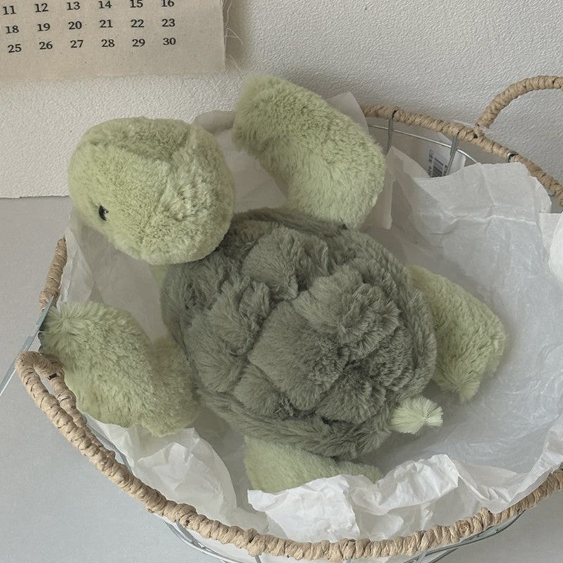 Realistische Schildpad Knuffel - Zachte Zeeturtle Pluche Dier met Sleutelhanger voor Kinderen