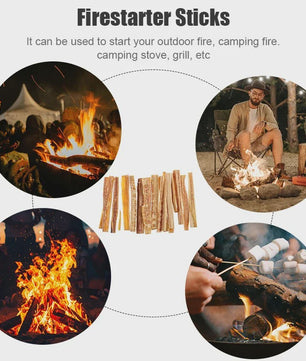 Fatwood Fire Starter Sticks - Natuurlijke Aanmaakhoutjes voor Buiten & Survival