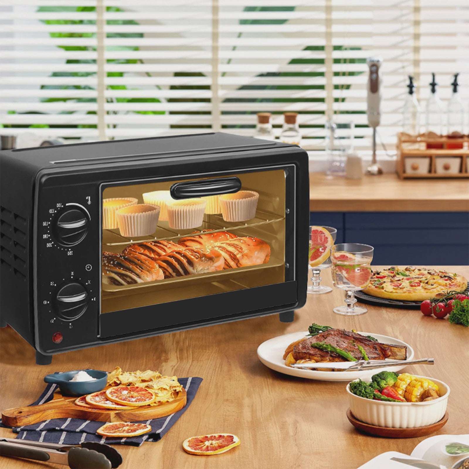 13L Mini Oven met Airfryer Functie - Multifunctioneel, 700W, 250°C, Timer tot 60 Min