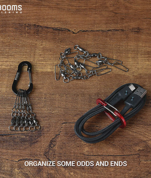 Set van 6 Aluminium Karabijnhaak Sleutelhangers - Outdoor, Camping & Vissen