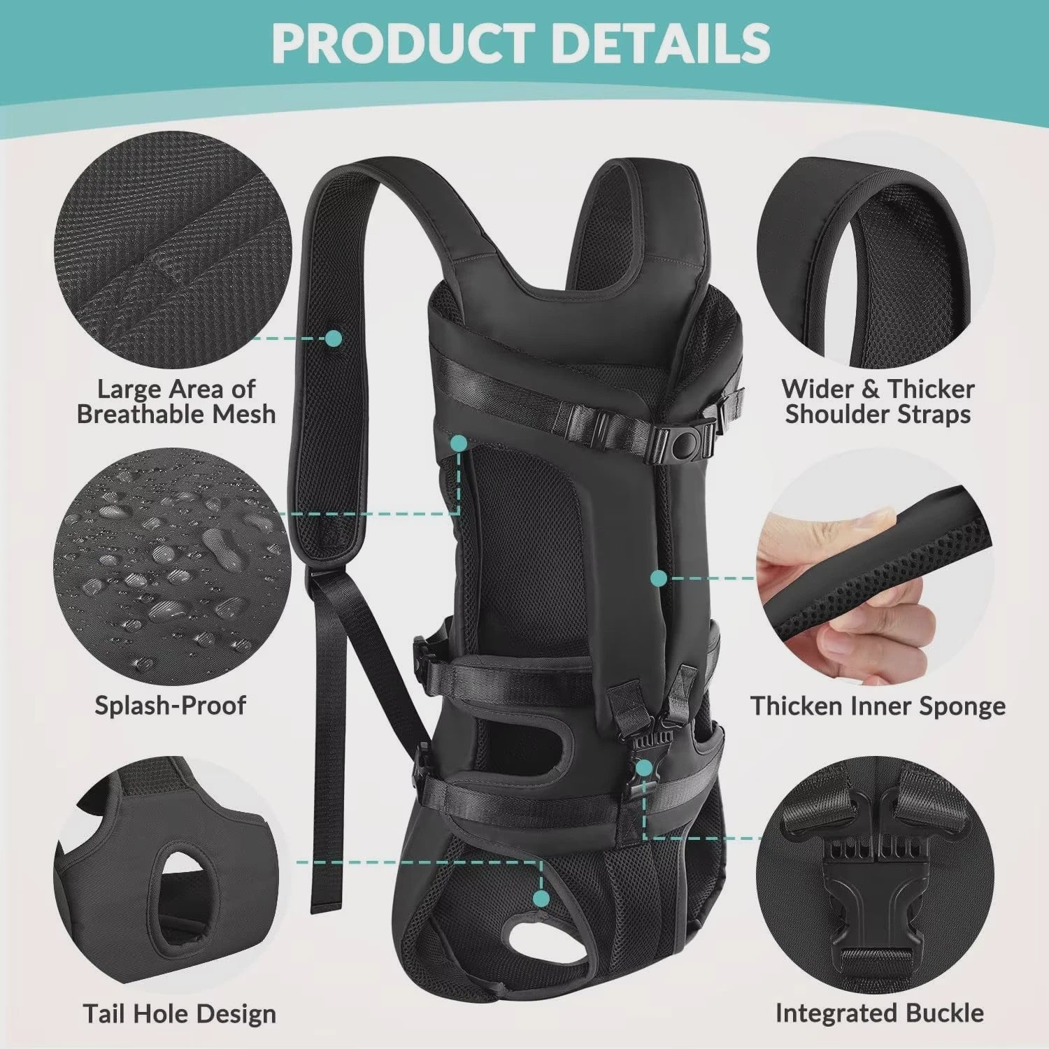Draagbare Hond Rugzak - Handsfree Honden Carrier voor Outdoor Avonturen