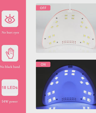UV LED Nageldroger Lamp - Snel Drogen Gel Nagellak - Oogvriendelijk & Salon Kwaliteit
