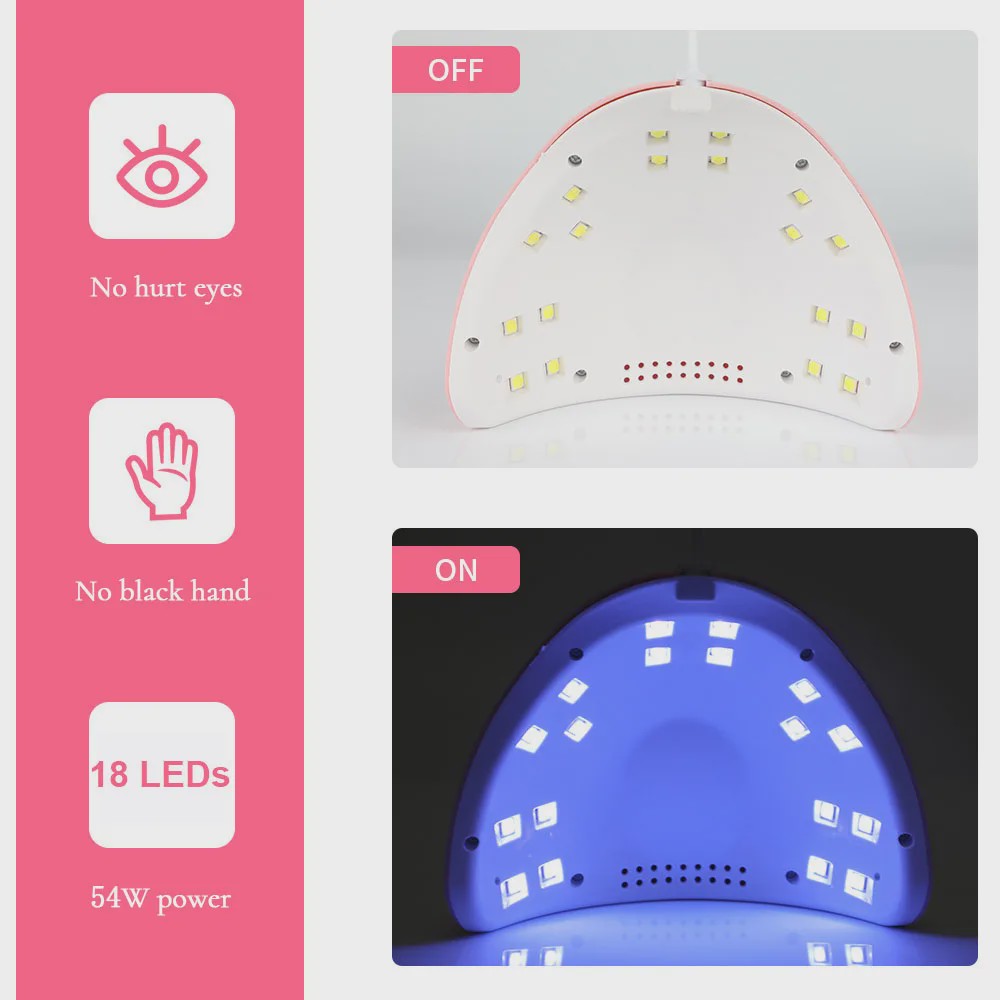 UV LED Nageldroger Lamp - Snel Drogen Gel Nagellak - Oogvriendelijk & Salon Kwaliteit