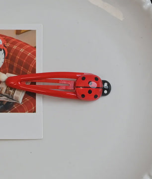 4x Schattige Rode Lieveheersbeestje Haarclips voor Kinderen - Leuke Snap Speldjes