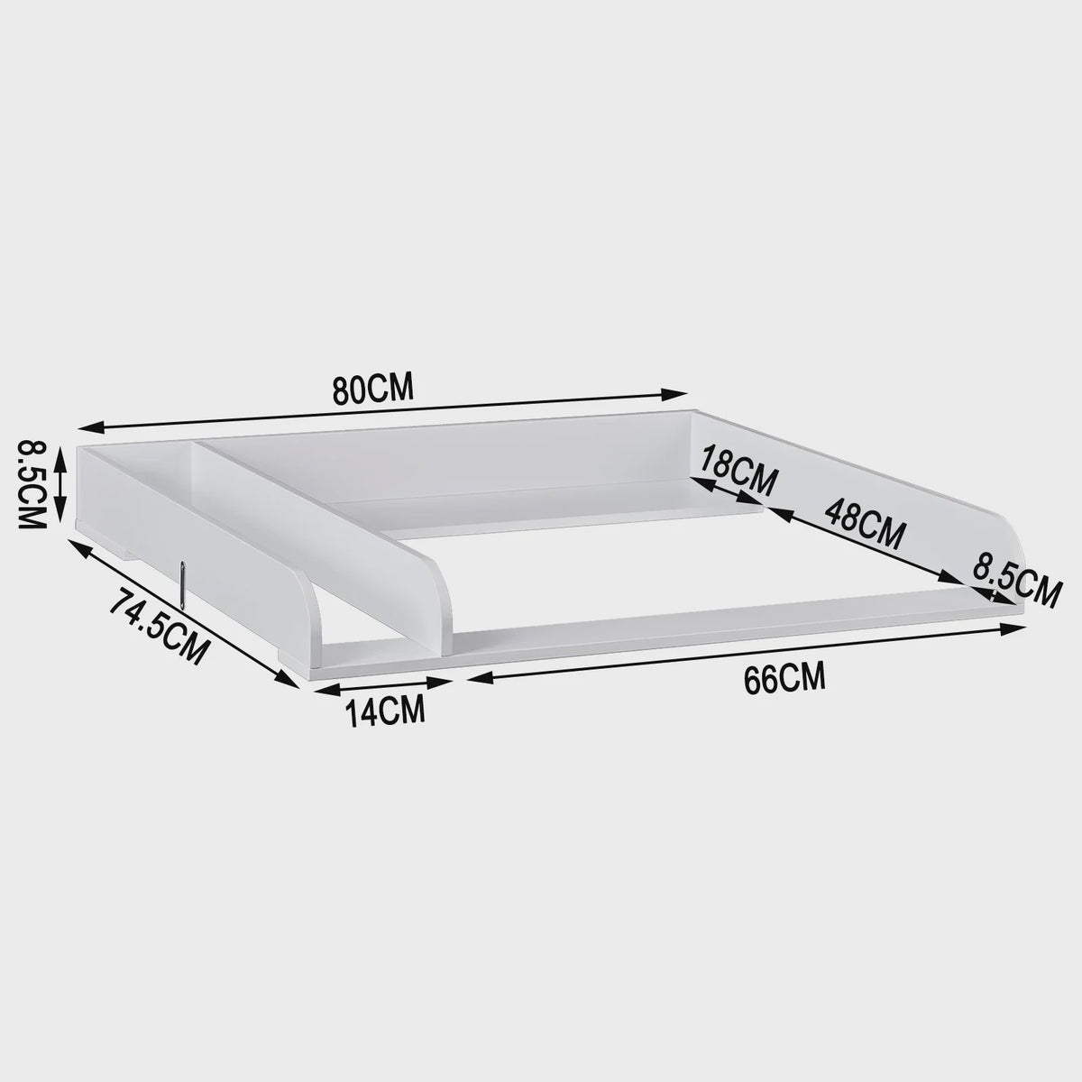 Moderne Commode met 3 Lades - Babykamer Meubel, Nachtkastje & Opbergkast