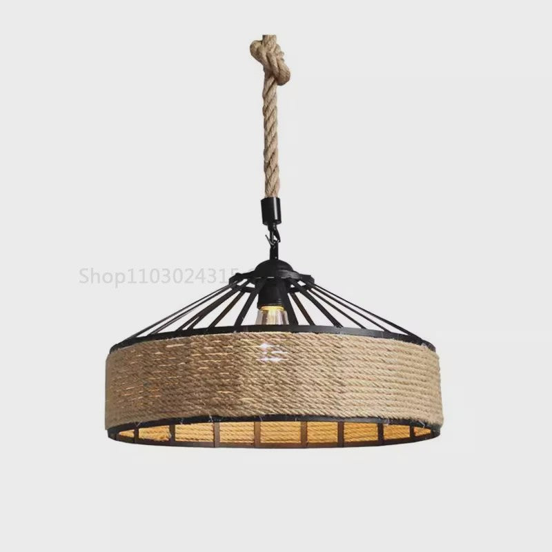 Industriële Touw Hanglamp - Retro Sfeer voor Eetkamer & Woonkamer