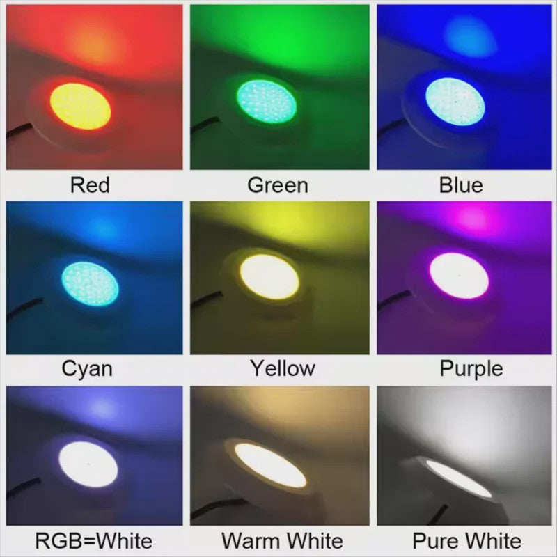Waterdichte LED Zwembadverlichting 12W - Meerkleurig & Dimmable Onderwater Spotlight DC12V