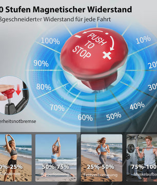Wenoker Hometrainer Fiets met App & LCD Display - Stil, Magnetische Weerstand, Tablet Houder, Comfortabel Zadel - Max 160kg
