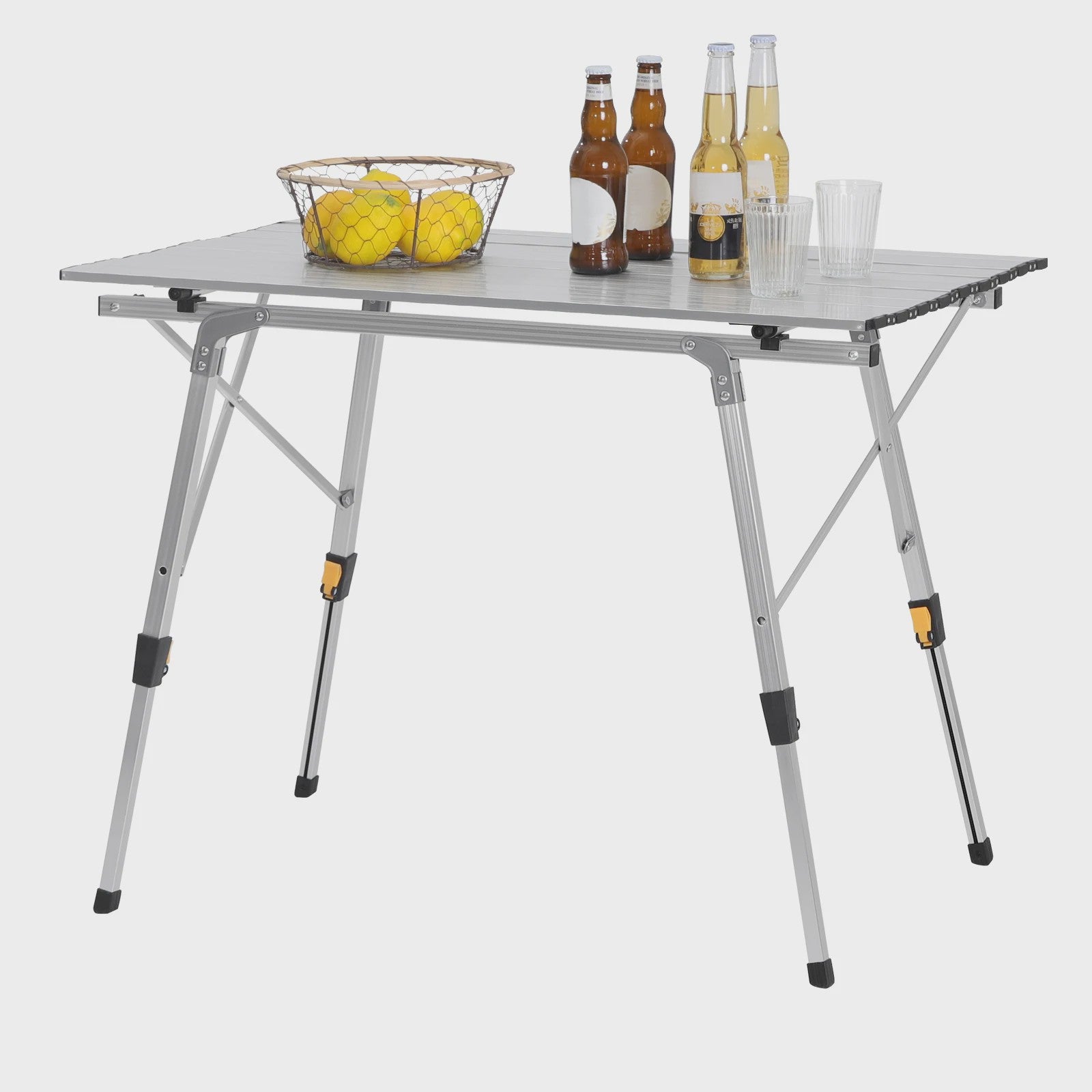 Opvouwbare Campingtafel - In Hoogte Verstelbaar | Ideaal voor Tuin, Picknick & Reizen
