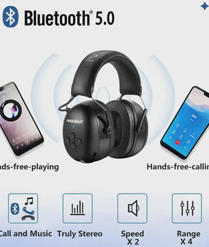 ZOHAN Bluetooth Koptelefoon met Gehoorbescherming - Ruisonderdrukking, Muziek & Opladen