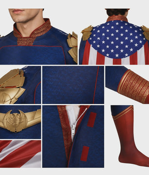 Homelander Cosplay Kostuum - The Boys Superheld Jumpsuit voor Halloween & Feesten