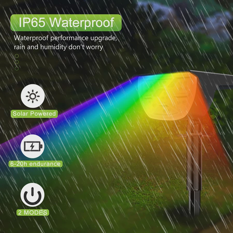 Solar Tuinspots LED (72/68) - IP65 Waterdicht, 3 Modi, Buitenverlichting