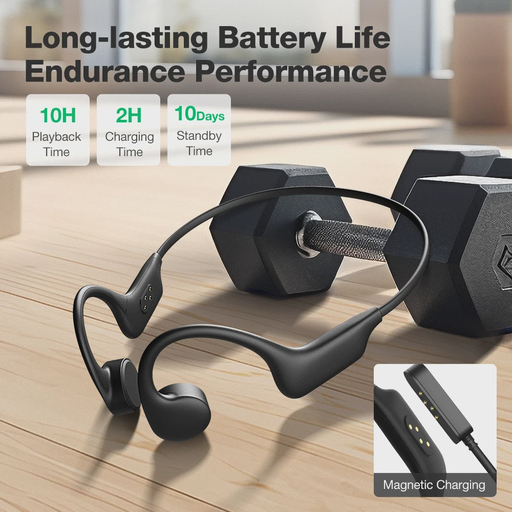 BlitzWolf BW-BTS8 Bone Conduction Oordopjes - 32GB Geheugen, IPX8 Waterdicht, Bluetooth 5.3