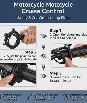 Universele Cruise Control Clip voor Motorfiets Gashendel - Comfortabel Rijden