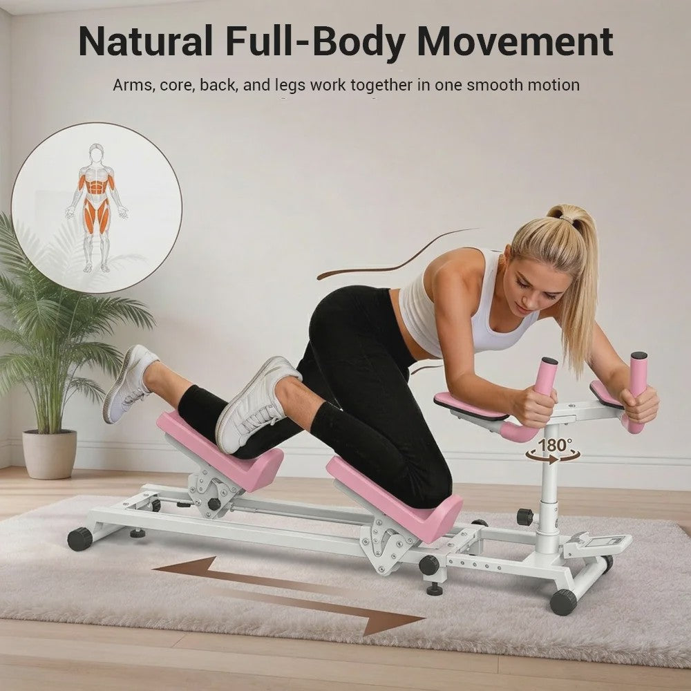 Verstelbare Core Trainer & Abdominal Workout Machine voor Thuis Fitness