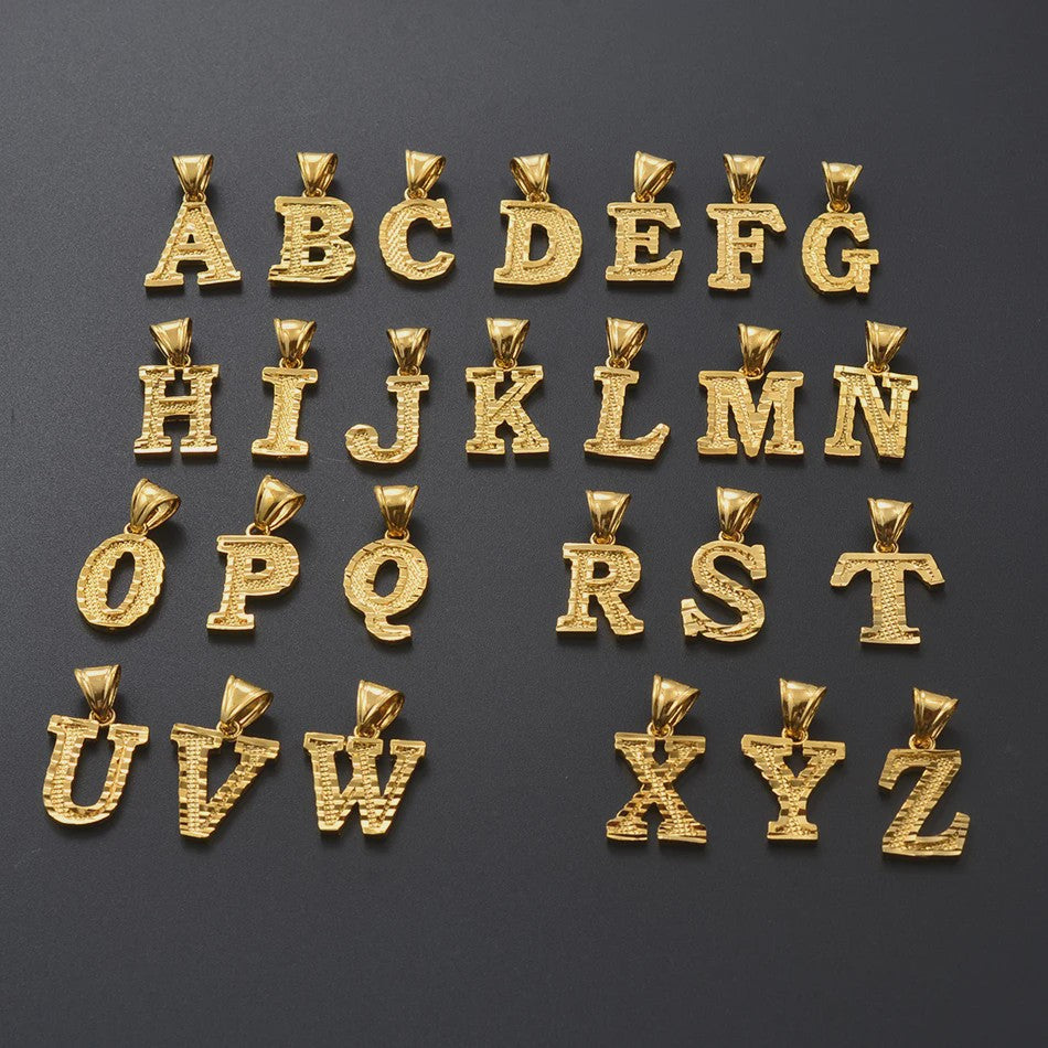 Gouden Initiaal Ketting met Touwketting - Kies Uw Letter (A-Z)