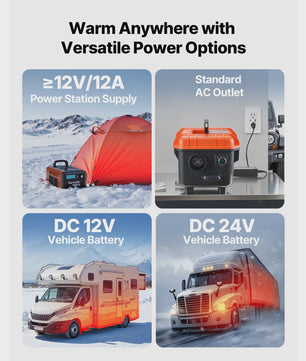 8KW Diesel Luchtverwarmer 12V/24V met Afstandsbediening - Stil en Krachtig voor Camper, Vrachtwagen, Garage