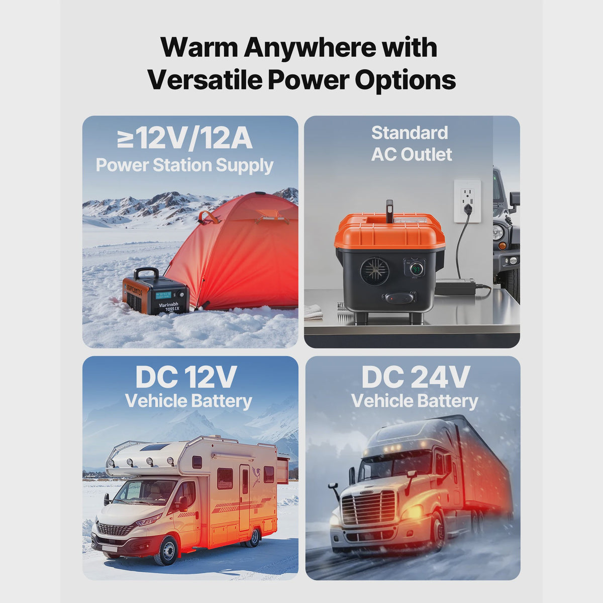 8KW Diesel Luchtverwarmer 12V/24V met Afstandsbediening - Stil en Krachtig voor Camper, Vrachtwagen, Garage