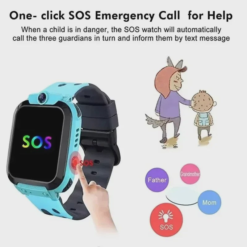Lenovo Kinder Smartwatch 5G GPS SOS Camera Waterdicht - Veilig & Leuk Cadeau voor Jongens en Meisjes