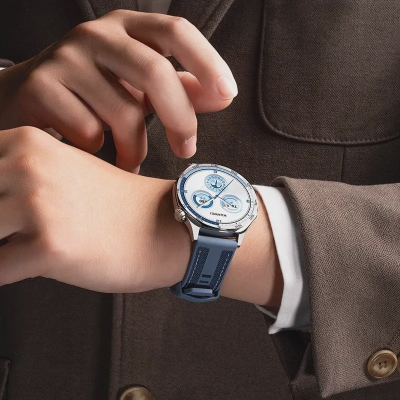 22mm Nylon & Siliconen Horlogeband voor Huawei Watch GT/Pro (46mm)