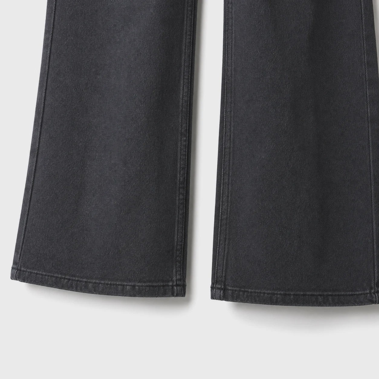 High Waist Wide Leg Jeans Dames - Zwart Ombre Vintage Wash