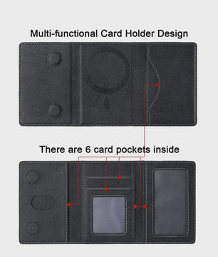 Magnetische Lederen Kaarthouder Wallet voor iPhone 16/15 Serie - Magsafe Compatibel