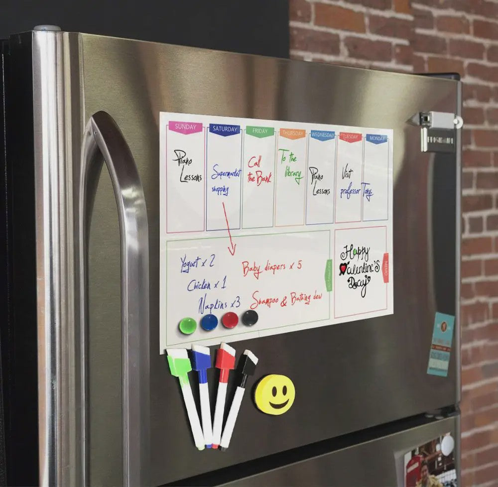 Flexibel Magnetisch Weekplanner Whiteboard A3 - Ideaal voor Koelkast & Kantoor