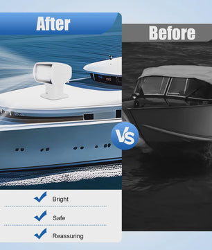 12V 100W Marine Afstandsbedienbare Spotlight - 2500LM Krachtig Zoeklicht voor Boot, Jacht, Auto