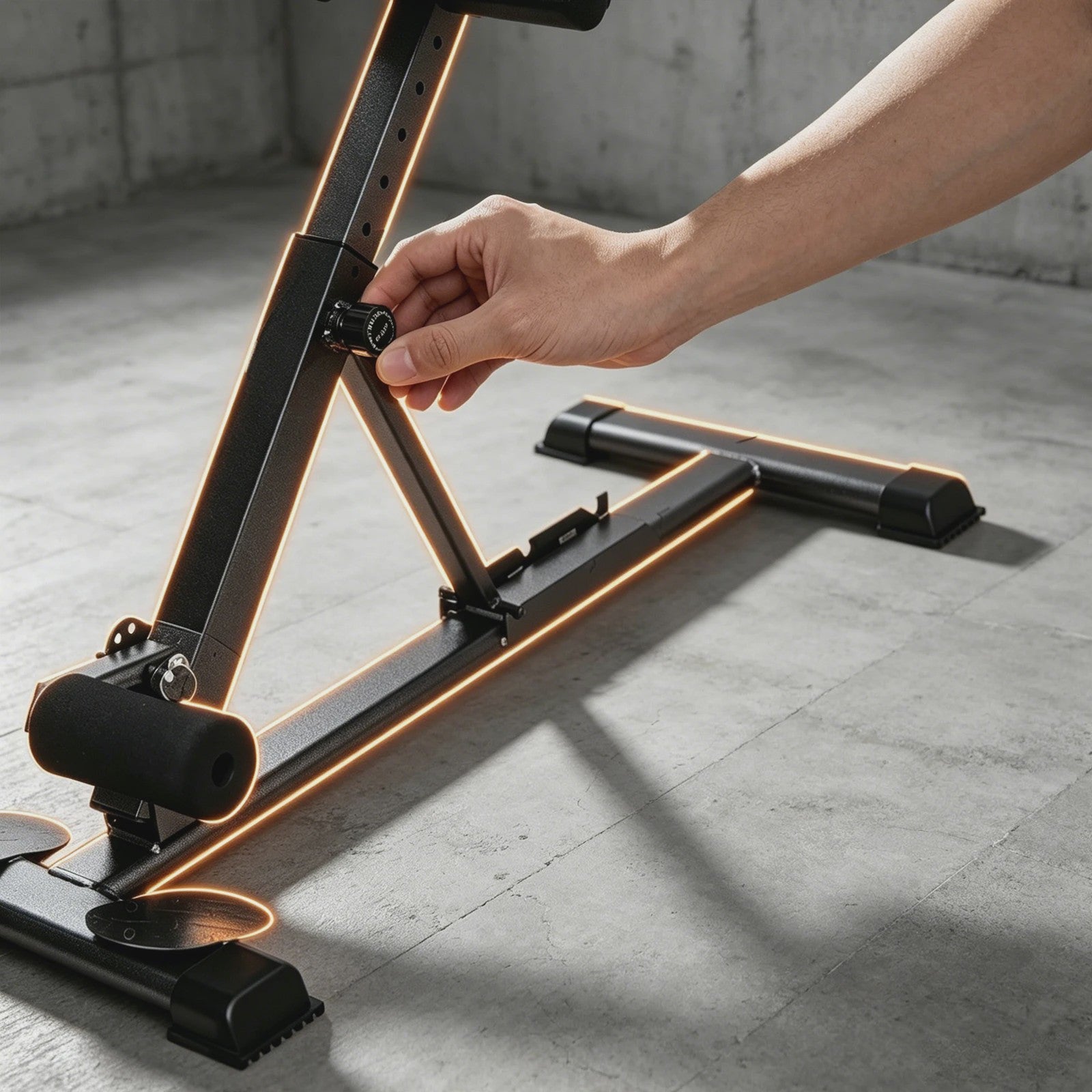 Opvouwbare Roman Chair & Hyperextension Bank - Fitnessapparaat voor Taille & Rugtraining (max 150kg)