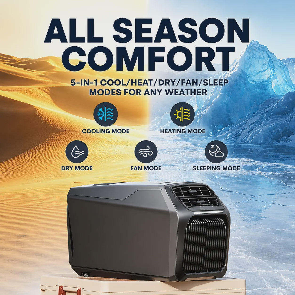 Draagbare Airconditioner 8000BTU - Koeling voor Tent, Camper & Caravan