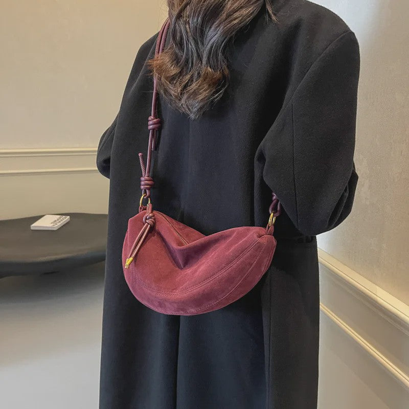 Trendy Kunstsuède Schoudertas Dames - Onderarm & Crossbody Tas