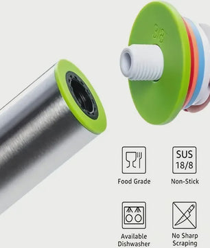 Verstelbare Deegroller RVS met Maatstrepen - Perfect Deeg, Makkelijk Schoonmaken