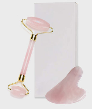 Jade Roller & Gua Sha Set: Dubbelzijdige Gezichtsroller voor Lifting en Ontzwellen