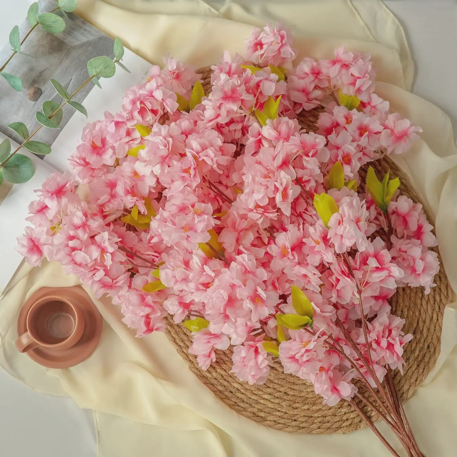 Kunstbloemen Boeket Sakura Takken - Sfeervolle Decoratie voor Huis, Feest & Bruiloft