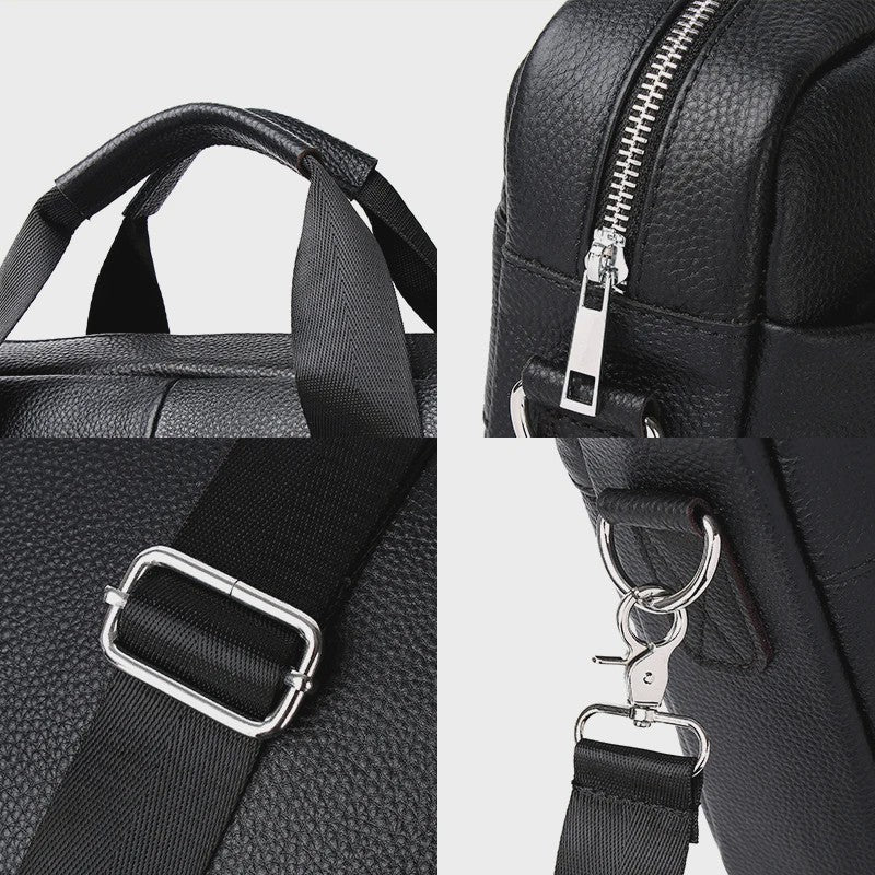 Luxe Leren Aktetas voor Heren - 15 Inch Laptoptas van Echt Leer