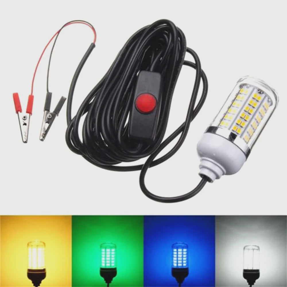 Waterdichte LED Visserslamp Onderwater - 12V AC/DC - Trekt Vis, Garnalen, Inktvis aan