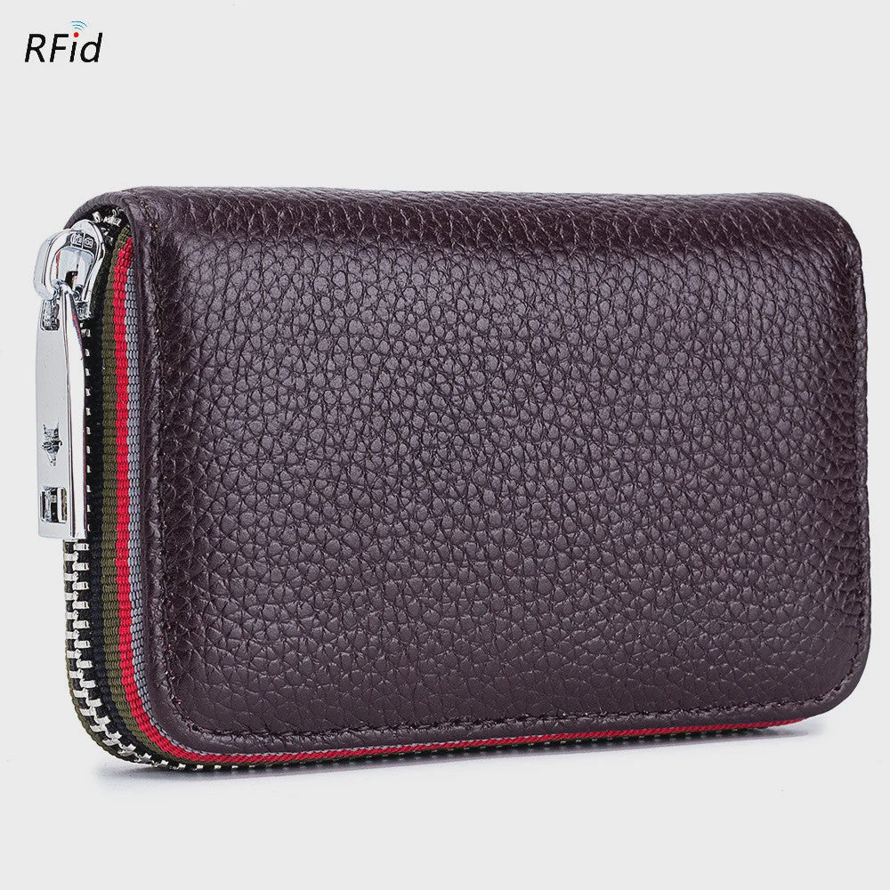 Luxe Lederen Pasjeshouder Portemonnee met RFID - Accordion Design - Heren & Dames
