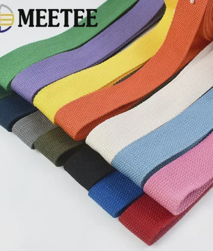 4 Meter Katoenen Band - 1.3mm Dikke Webbing voor Tassen, Riemen & DIY Projecten (20-50mm Breed)