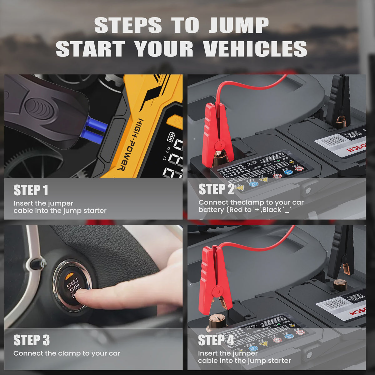 AntPower 1200A Jump Starter & Powerbank met Bandenpomp & LED - Start Elke Auto