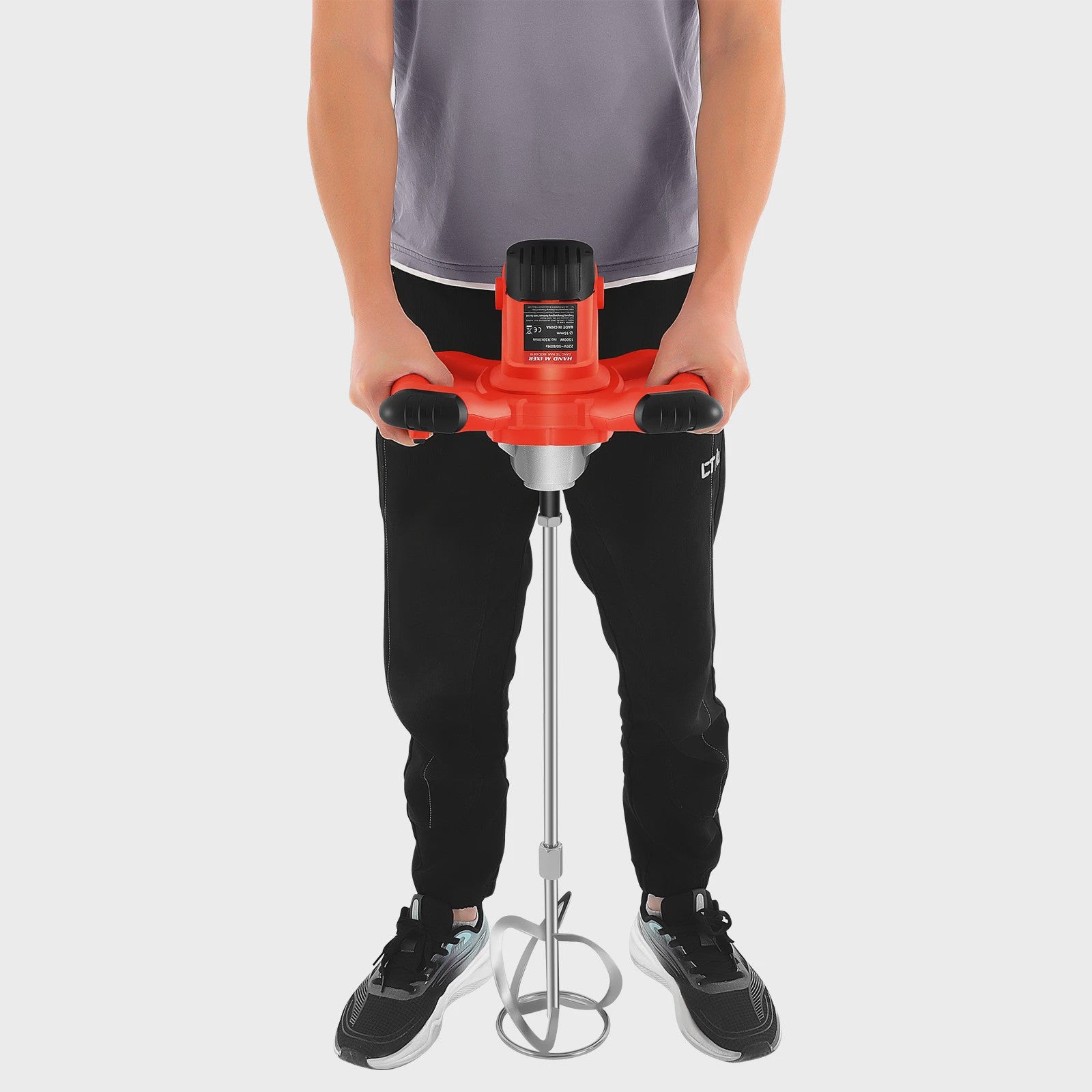 Krachtige Elektrische Betonmolen 1500W - 6 Snelheden, Draagbaar & Handheld voor Cement, Mortel & Gips