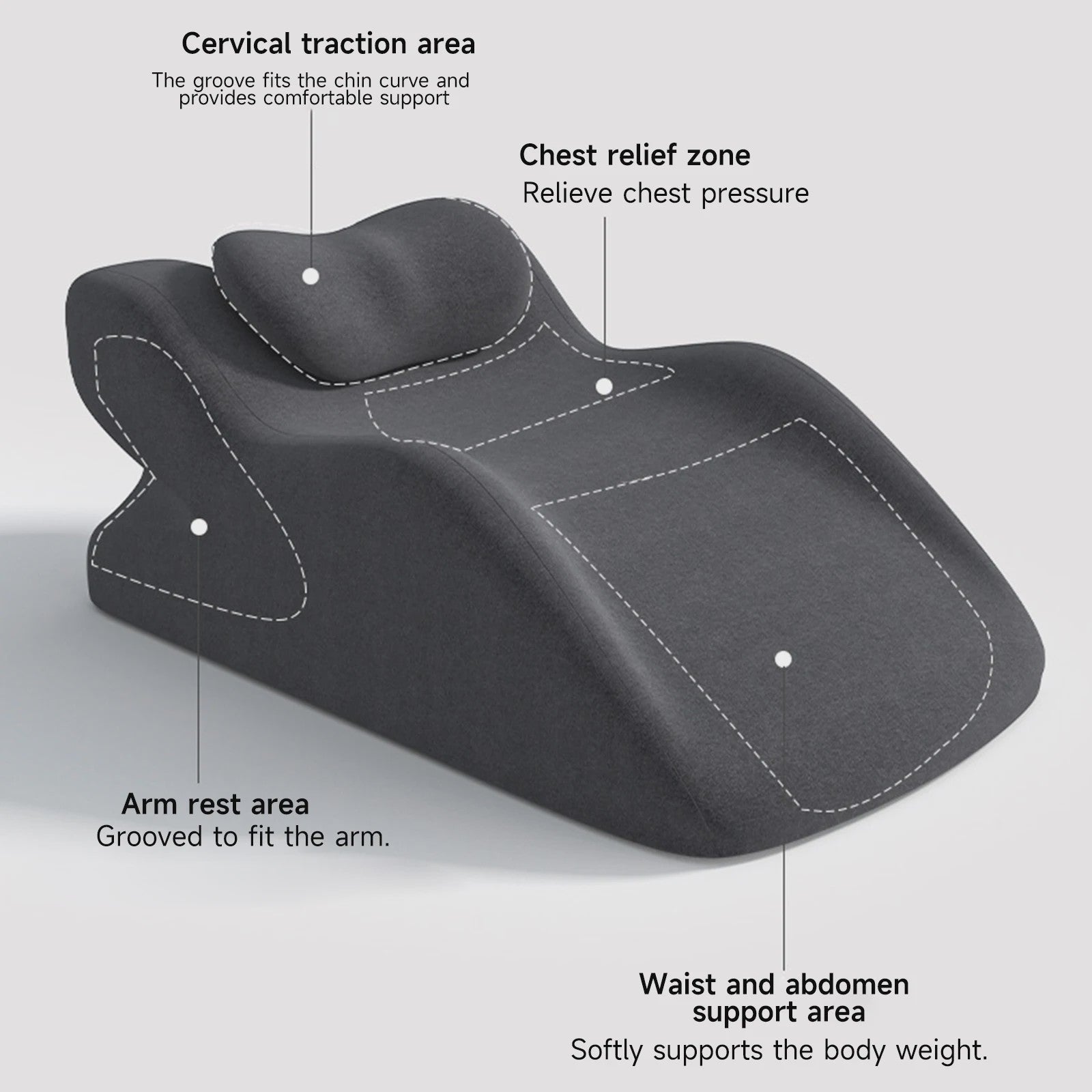 Ergonomisch Wigkussen van Traagschuim voor Ontspanning en Herstel