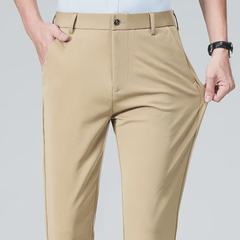 Heren Broek: Elastisch, Sneldrogend & Stijlvol voor Lente/Zomer Zakelijk Casual