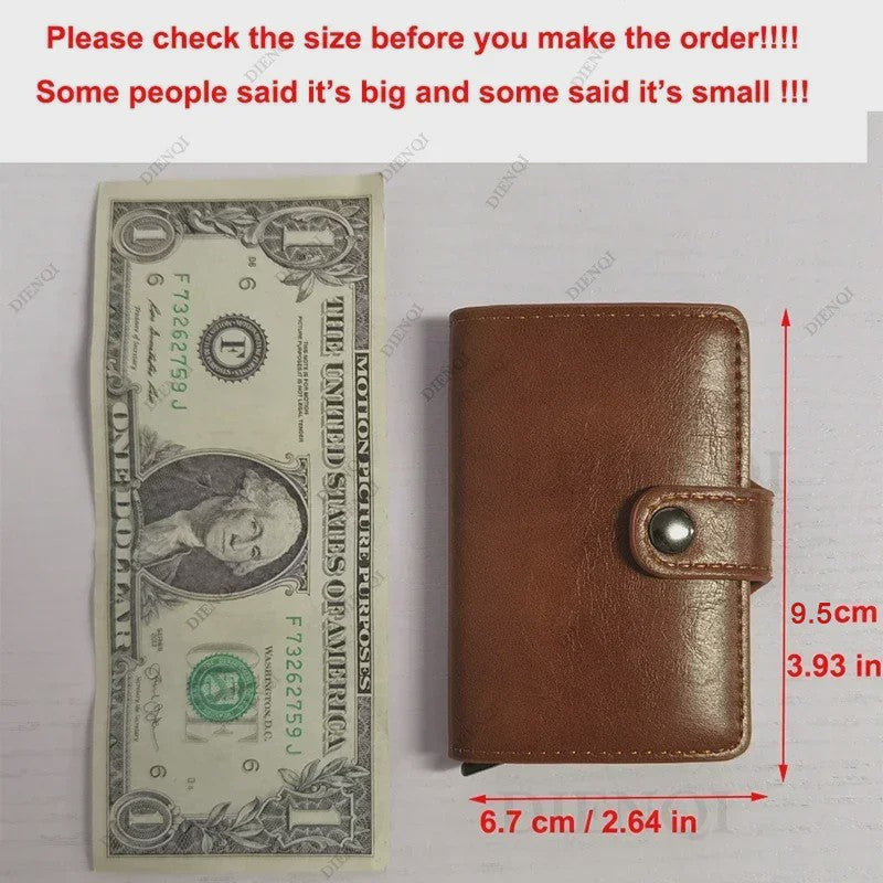 Luxe RFID Card Holder Portemonnee Heren - Slim & Veilig PU Leer