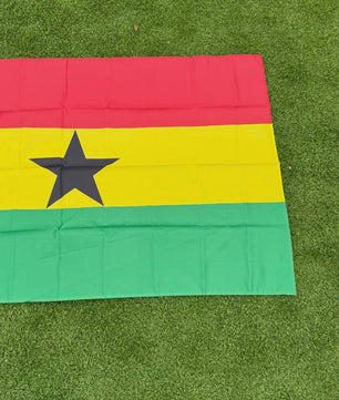 Grote Ghanese Vlag 150x90cm - Duurzaam Polyester, Dubbel Gestikt