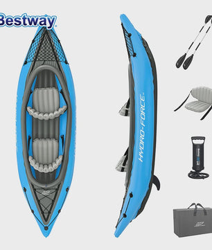 Bestway Hydro-Force Opblaasbare Vis Kajak - Duurzaam PVC, Draagbaar & Lichtgewicht